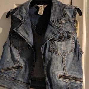 Gorgeous denim vest INDIGO REIN size LARGE